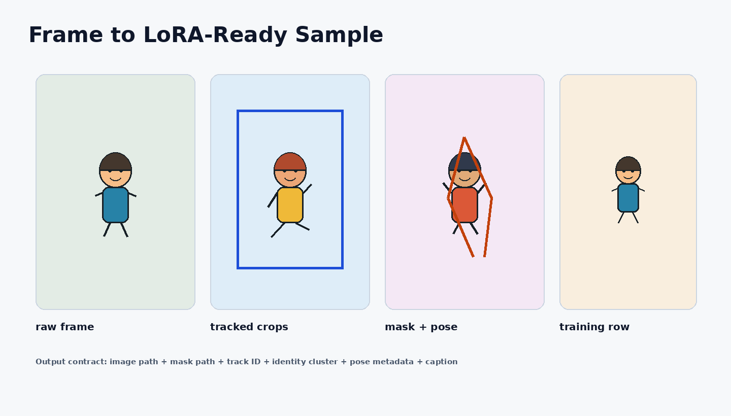 Frame to training sample workflow